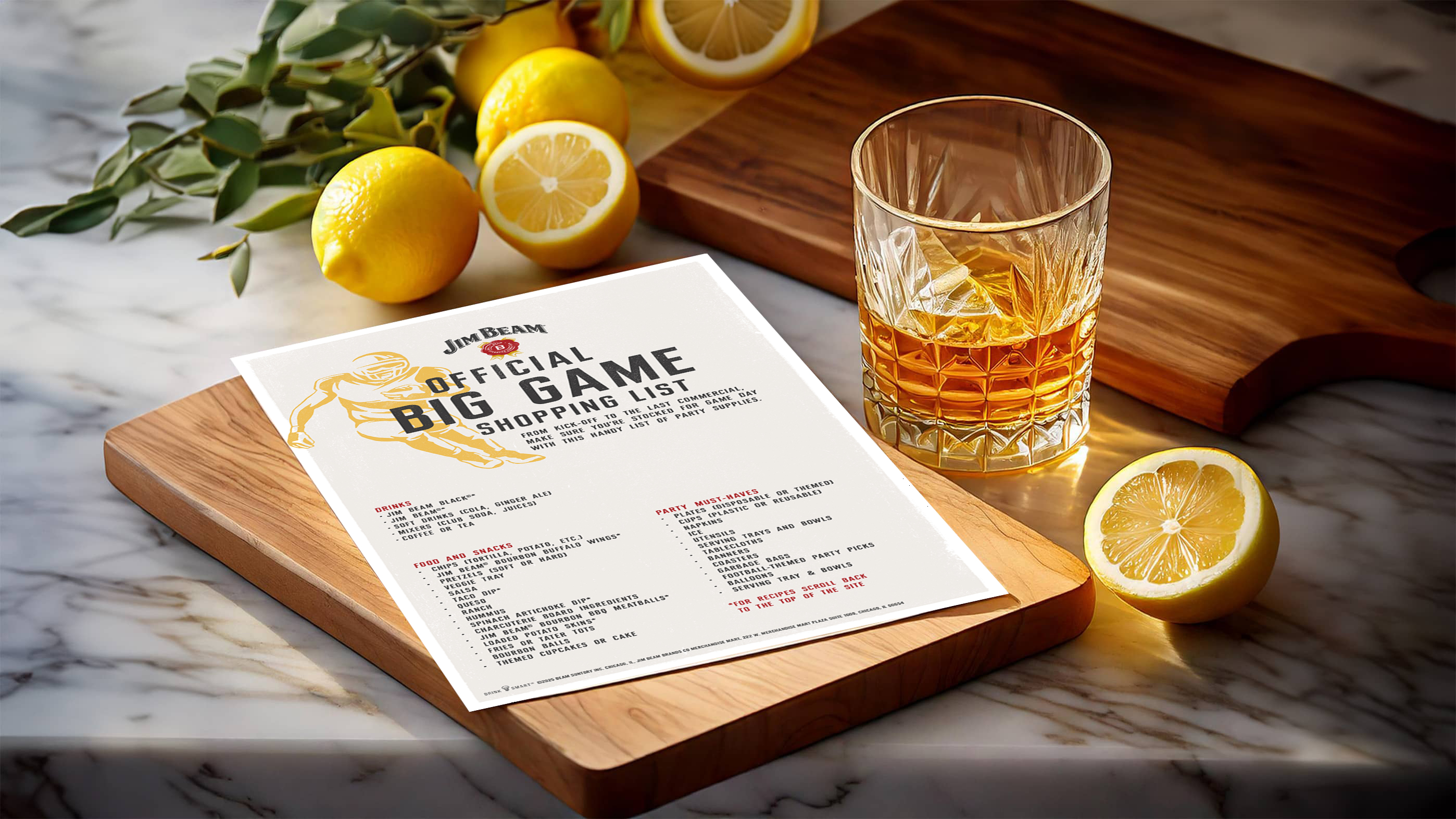 football-game-shopping-lists-on-kitchen-countertop