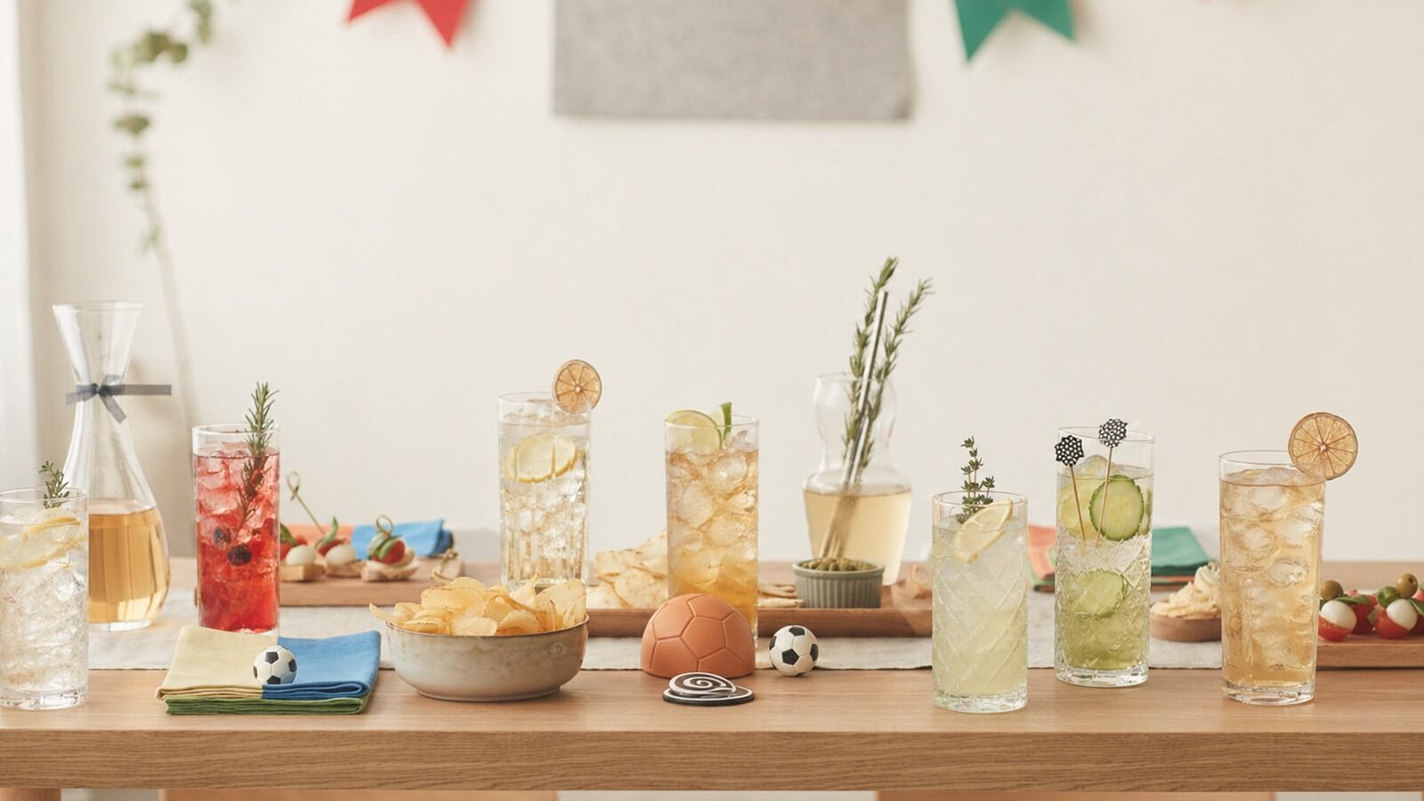 Cocktails party table citrus snacks decor jim beam image