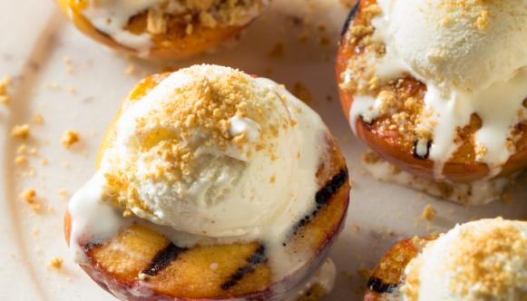 Bourbon Grilled Peaches