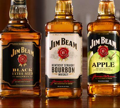 Jim Beam Kentucky Straight Bourbon Whiskey 0.7L (40% Vol.) with GB + glass  - Jim Beam - Whisky