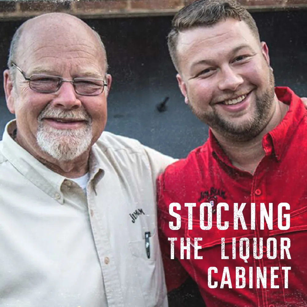 Fred Noe with Jim Beam worker