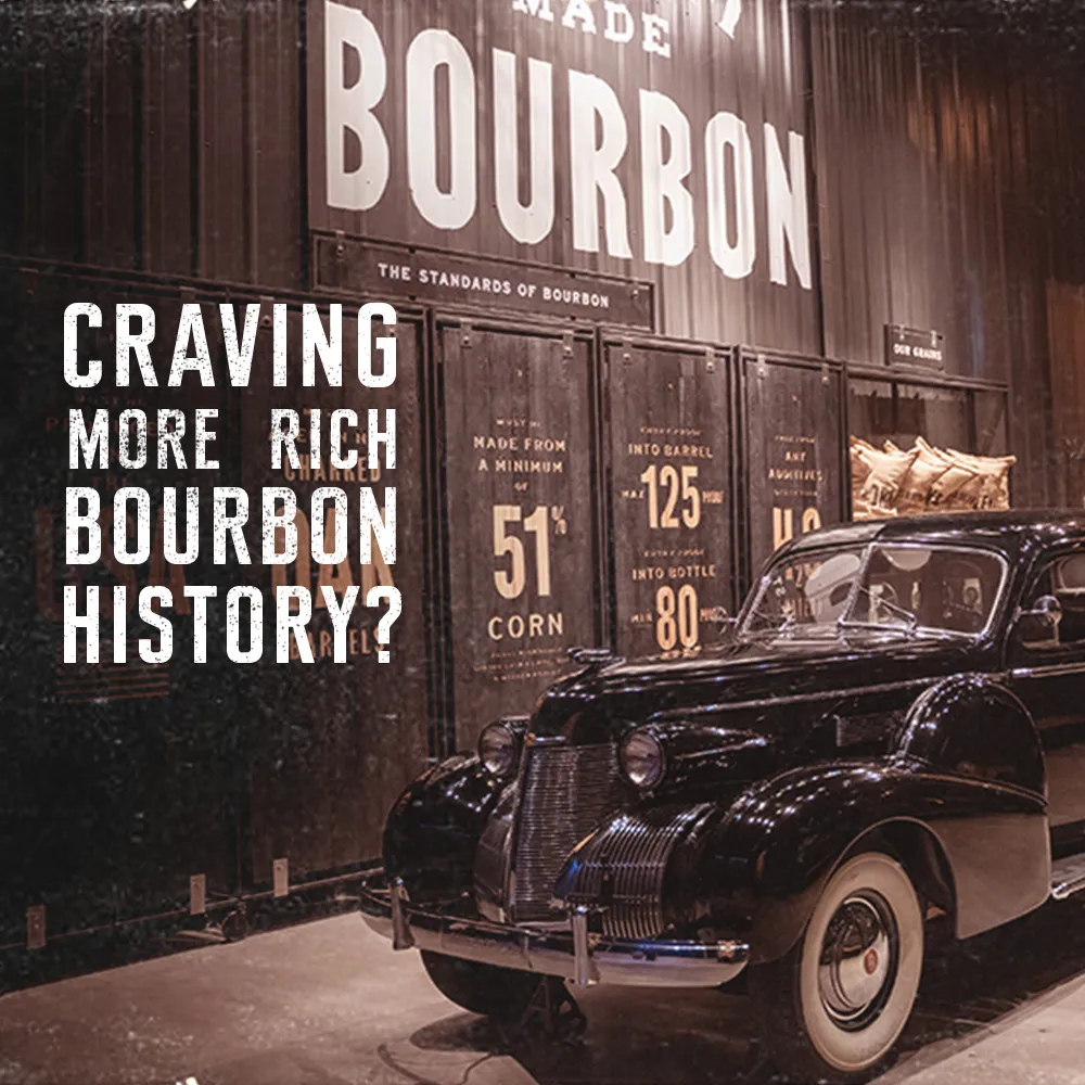 A car Inside James B. Beam Distilling Co. building