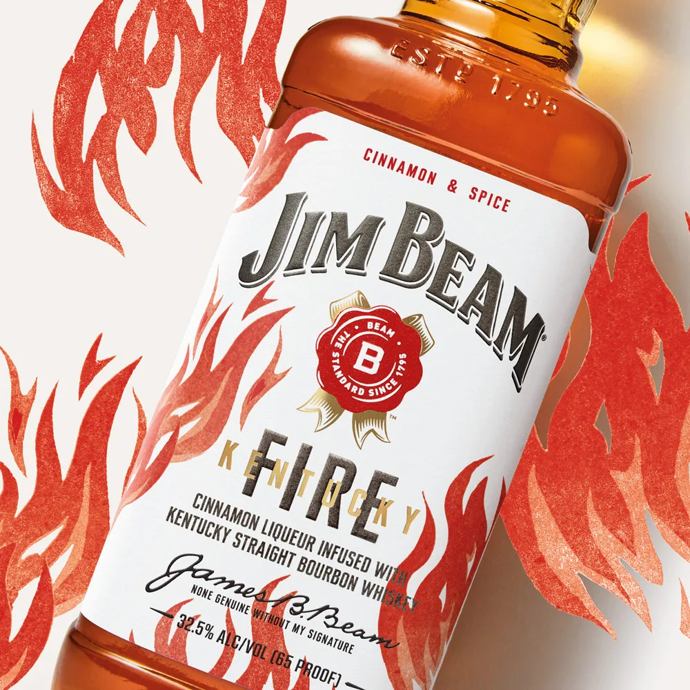 Jim Beam Kentucky Fire bottle
