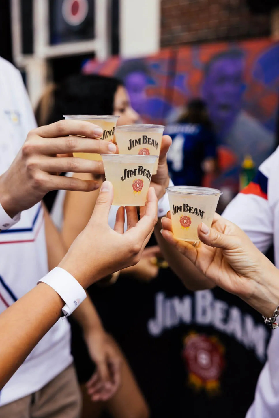 Jim Beam Block Party toasting