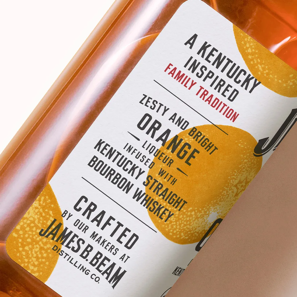 Jim beam orange bottle