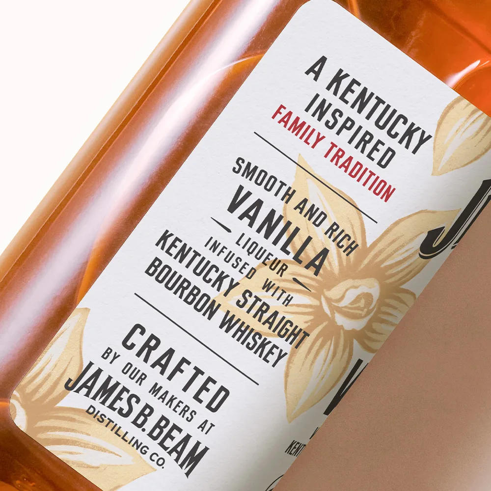 Jim beam vanilla bottle