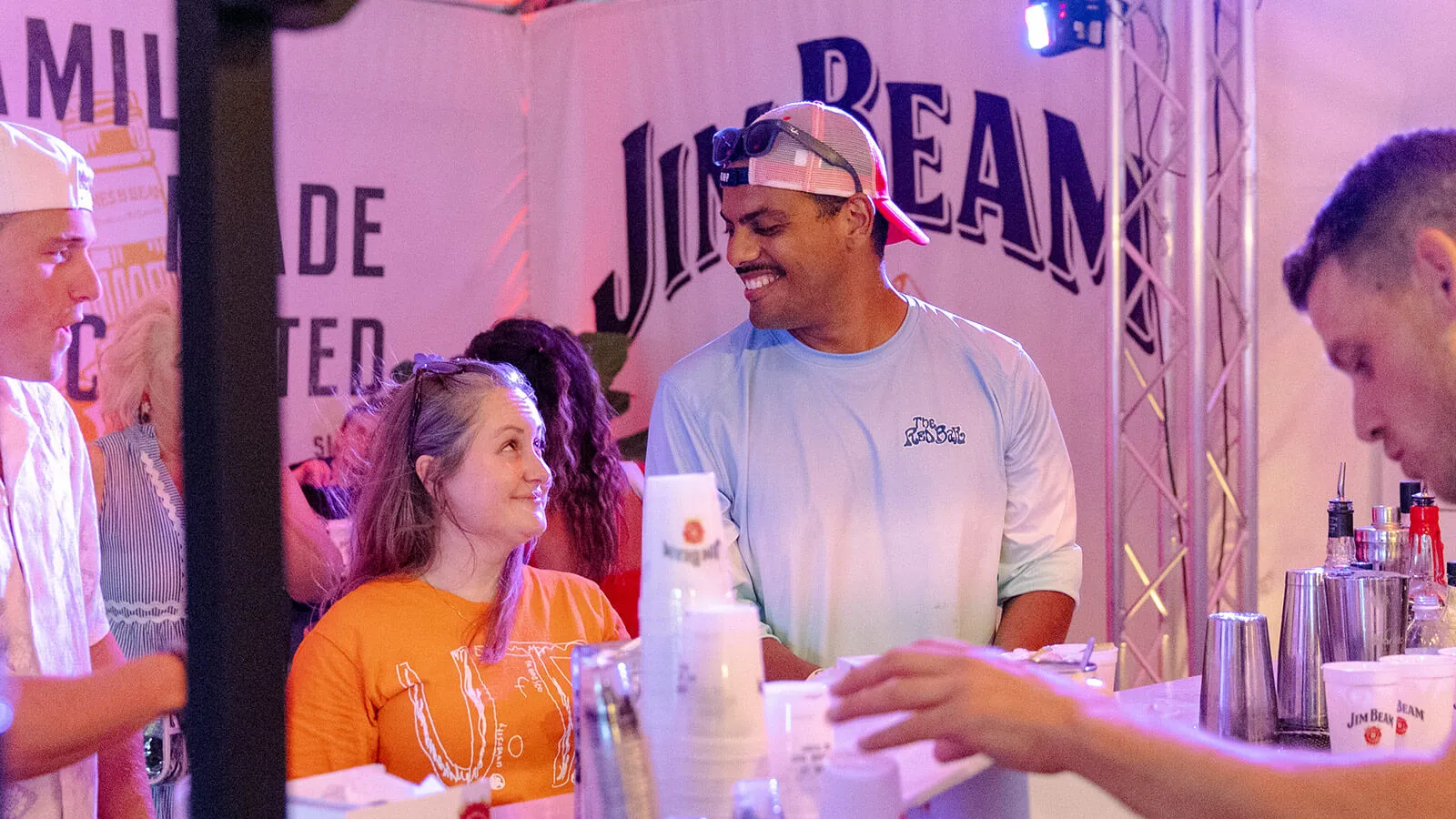 Friends sharing good vibes at Gulf Coast Jam 2024