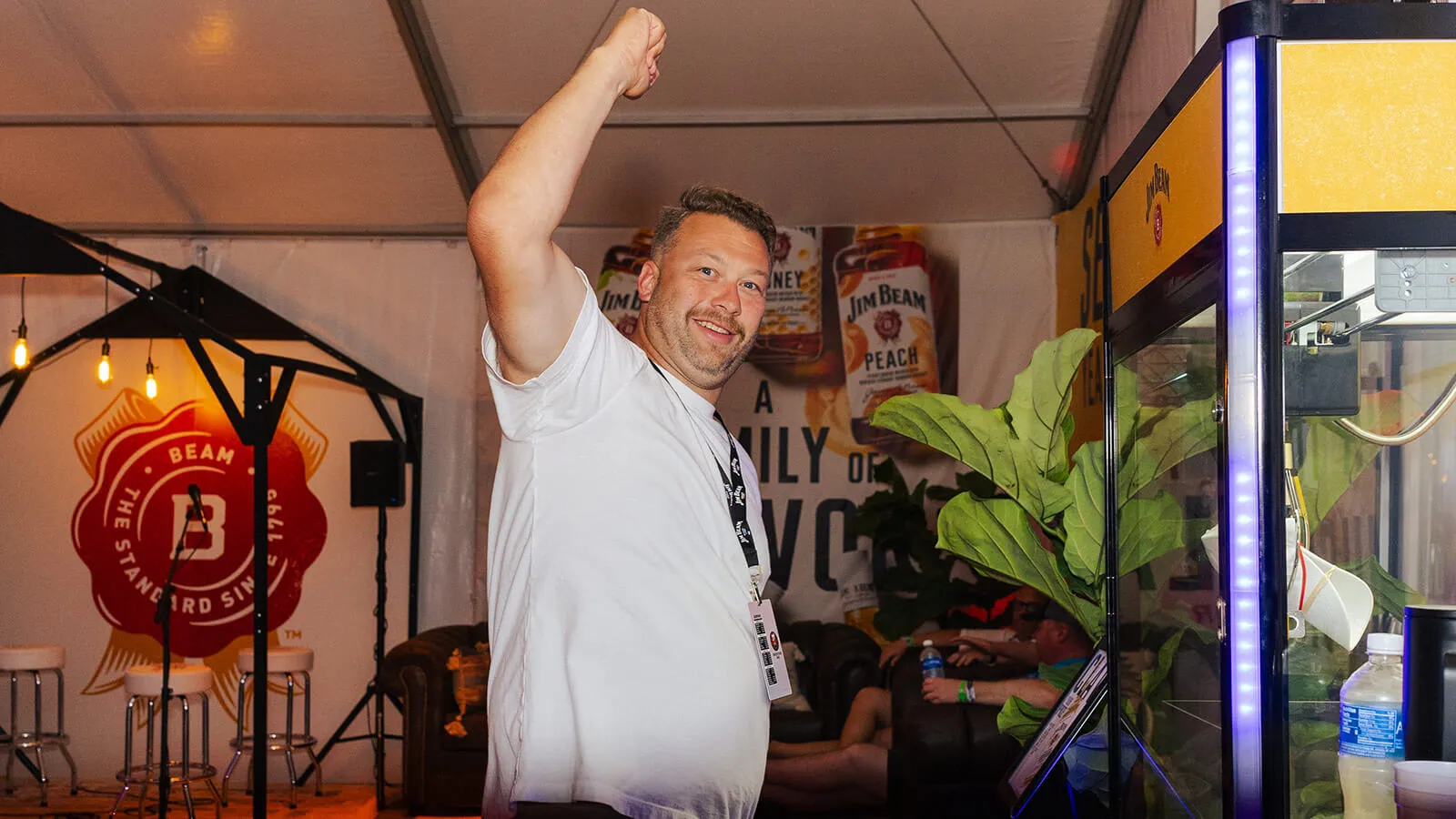  A man smile to the cam  at Gulf Coast Jam 2024