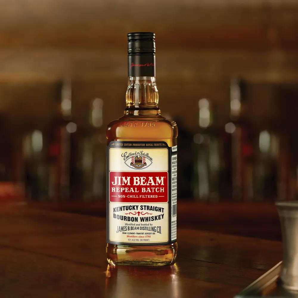 bottle of Jim beam repeal batch whiskey