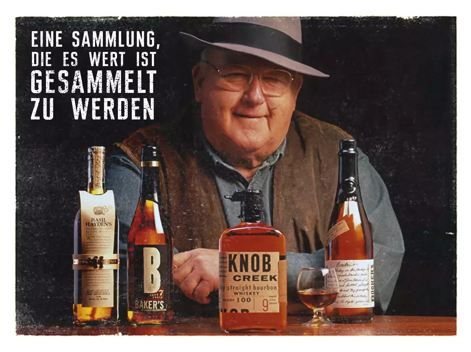 Booker observing Whiskey Glass