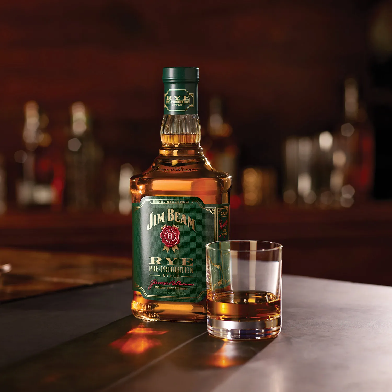 Jim Beam Rye Drinks and Bottle