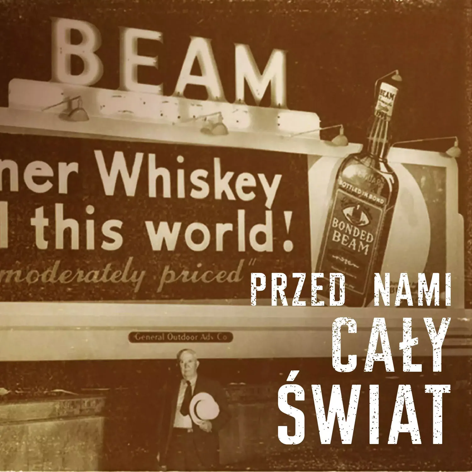 Beam Billboard with man in front