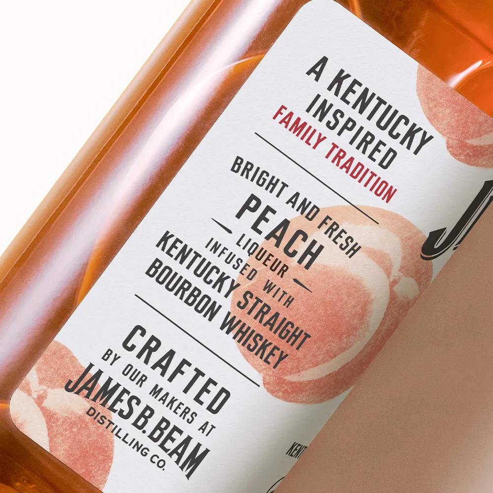 Jim Beam Peach Side bottle