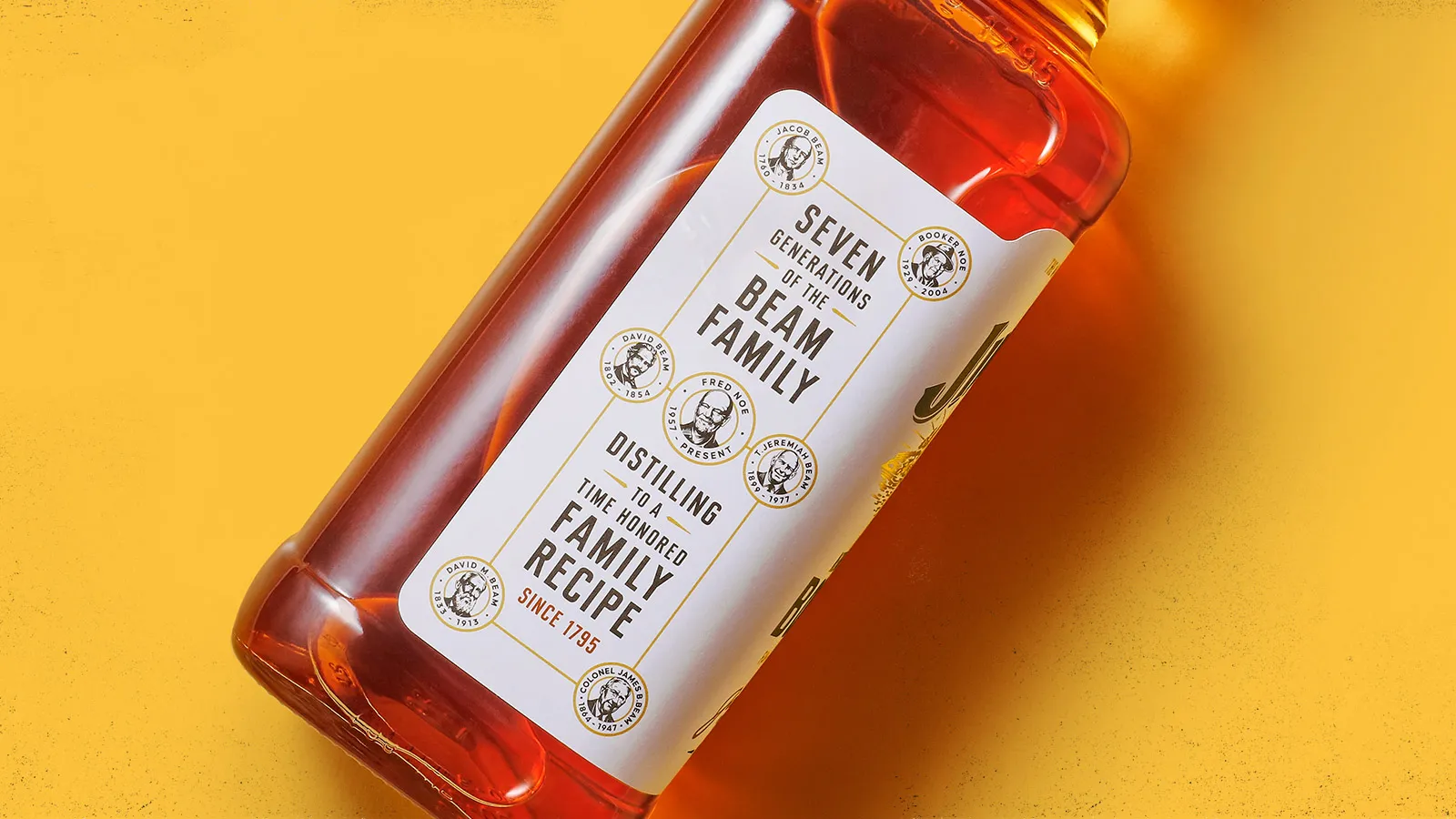 Jim Beam White Bourbon side view 