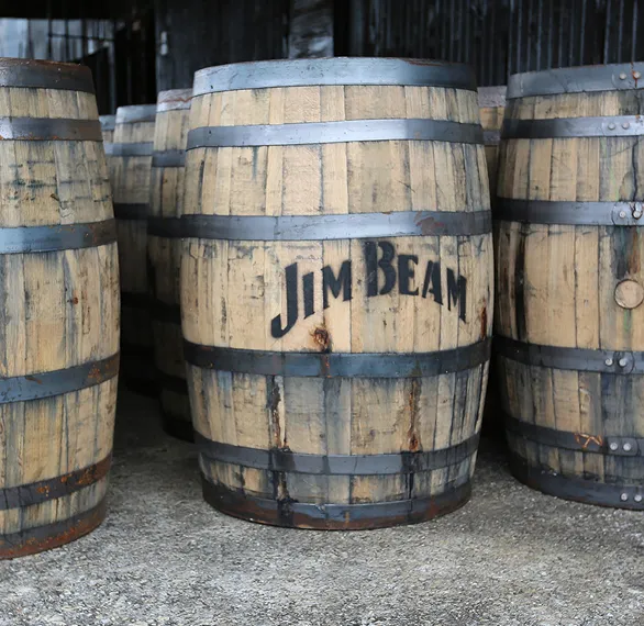 jim beam whisky barrels