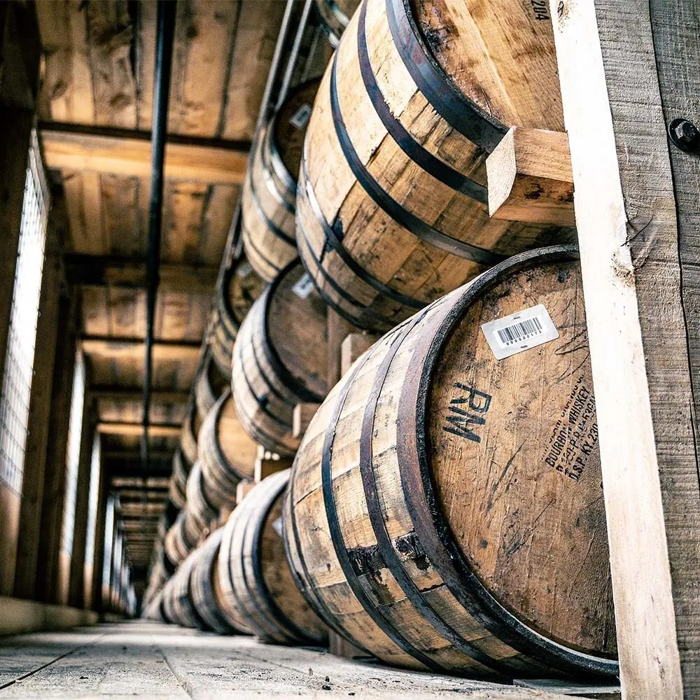 Bourbon Barrels Aging Warehouse Racks Wooden Staves Jim Beam