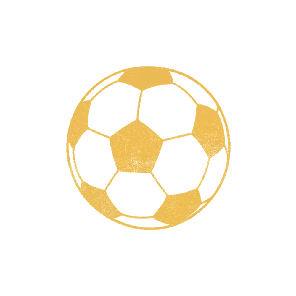 Golden soccer icon