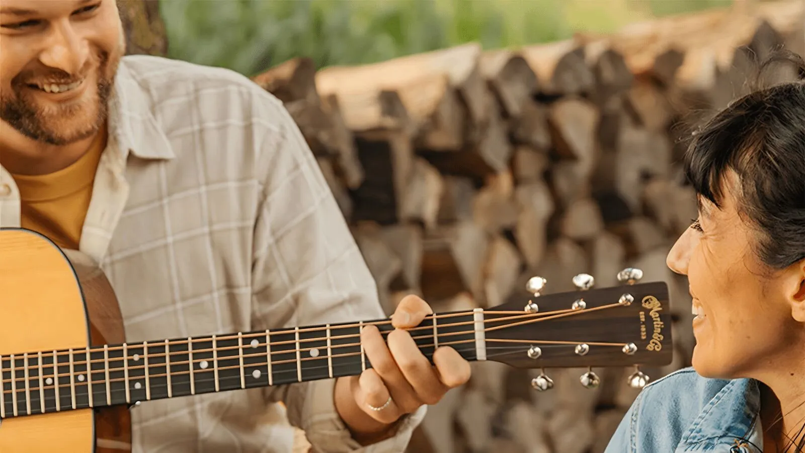 Friends Acoustic Guitar Outdoor Gathering Smiling Conversation Jim Beam